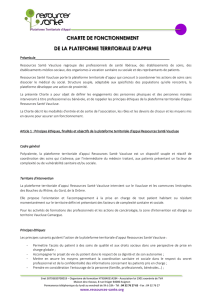 Charte de fonctionnement - Ressources Santé Vaucluse