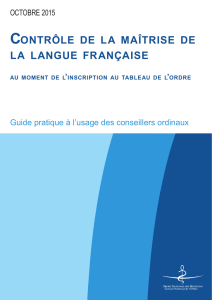 contrôle de la maîtrise de la langue française