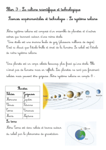 Le système solaire - Ecoles Jeanne d`Arc et Saint
