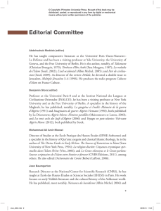 Editorial Committee - Princeton University Press