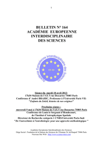 Bulletin n° 164 - Académie Européenne Interdisciplinaire des