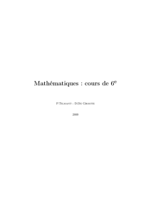 Mathématiques : cours de 6