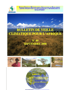 bulletin de veille climatique pour l`afrique n° 09 septembre 2008