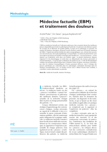 Médecine factuelle (EBM) et traitement des douleurs