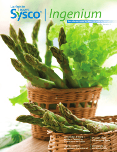 en saison : fruits et légumes de Sysco alimentation d`abord