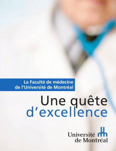 La Faculté de médecine de l`Université de Montréal