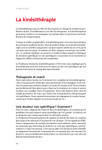 La kinésithérapie - Test