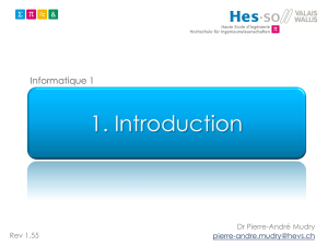 Introduction - Informatique 1