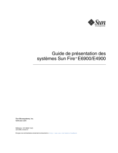 Guide de présentation des systèmes Sun Fire E6900/E4900