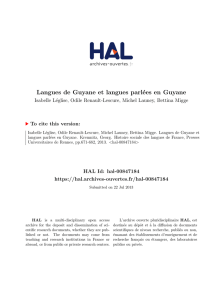 Langues de Guyane et langues parlées en Guyane