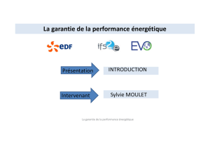 La garantie de la performance énergétique