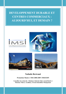 Développement durable et centres commerciaux