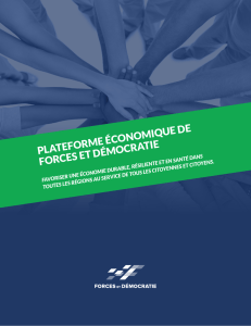 PLATEFORME ÉCONOMIQUE DE FORCES ET DÉMOCRATIE