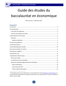 Guide des études - Département d`économique