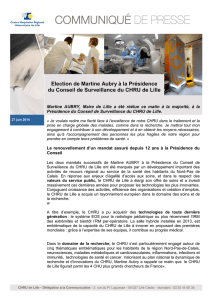 Election de Martine Aubry à la Présidence du Conseil
