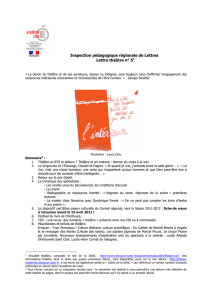 Inspection pédagogique régionale de Lettres Lettre théâtre n° 51
