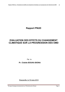 Rapport PNUD EVALUATION DES EFFETS DU CHANGEMENT