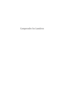 Comprendre les Lumières