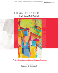 Mieux enseigner la grammaire (Leseprobe)