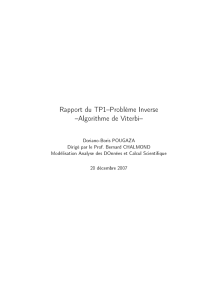 Rapport du TP1 Problème Inverse Algorithme de Viterbi