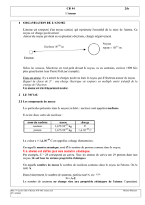 Un atome est défini par son numéro atomique.