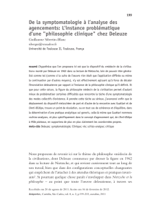"philosophie clinique" chez Deleuze