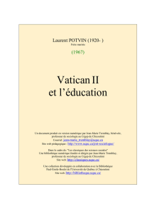 Vatican II et l`éducation