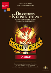 CP - Brasseries Kronenbourg lance Grimbergen Rouge en grande