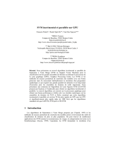 SVM incrémental et parallèle sur GPU 1