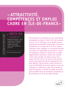 attractivité, compétences et emploi cadre en île-de-france