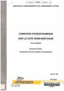 Condition hydrodynamique sur la Cote Nord - Archimer