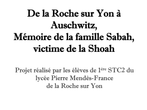 Voir le PDF - Mémorial de la Shoah