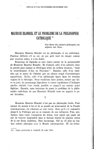 maurice blondel et le probleme de la philosophie catholique