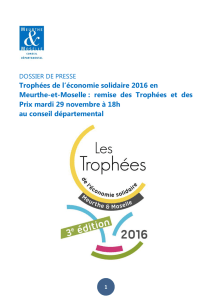 Trophées de l`économie solidaire 2016 en Meurthe-et