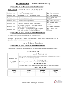 cours de langue présent de l`indicatif v2