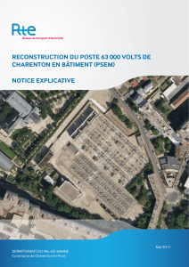 RECONSTRUCTION DU POSTE 63 000 VOLTS DE CHARENTON