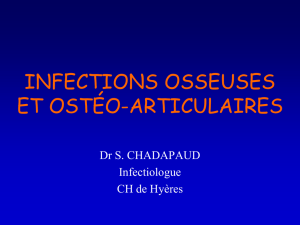 Infections osseuses et ostéo-articulaires