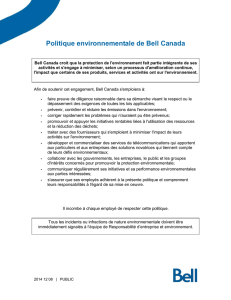 Politique environnementale de Bell Canada