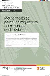 Mouvements et politiques migratoires dans l`espace post