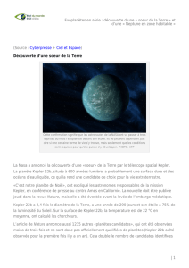 Exoplanètes en série : découverte d`une « soeur de la Terre » et d