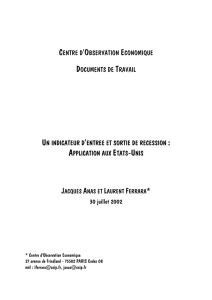 Un indicateur d`entrée et de sortie de récession - Coe