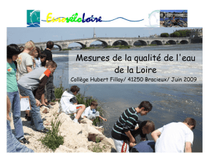 Mesures de la qualité de l`eau de la Loire