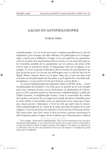 lACAn en AntiPHilosoPHe