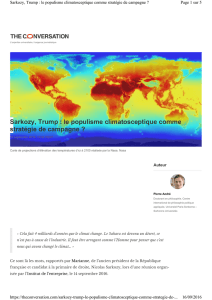 Sarkozy, Trump : le populisme climatosceptique comme stratégie de