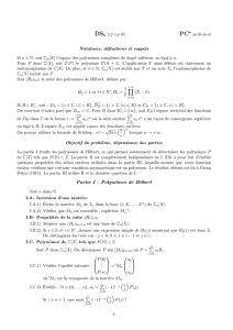 Partie I - Polynômes de Hilbert