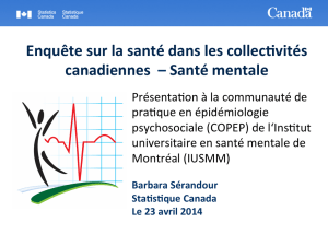 téléchargez sa présentation - Institut universitaire en santé mentale