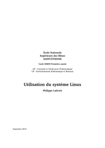 Utilisation du système Linux - École des Mines de Saint