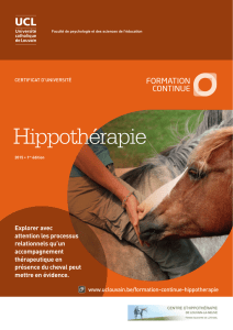 Hippothérapie - La Ferme Équestre de Louvain la Neuve