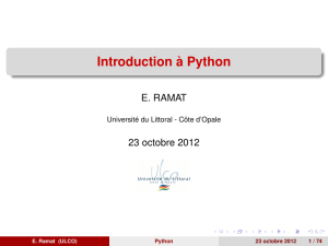 Introduction à Python - LISIC