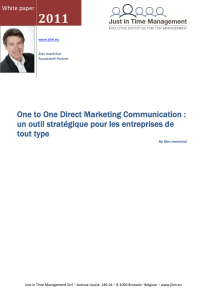 One to One Direct Marketing Communication